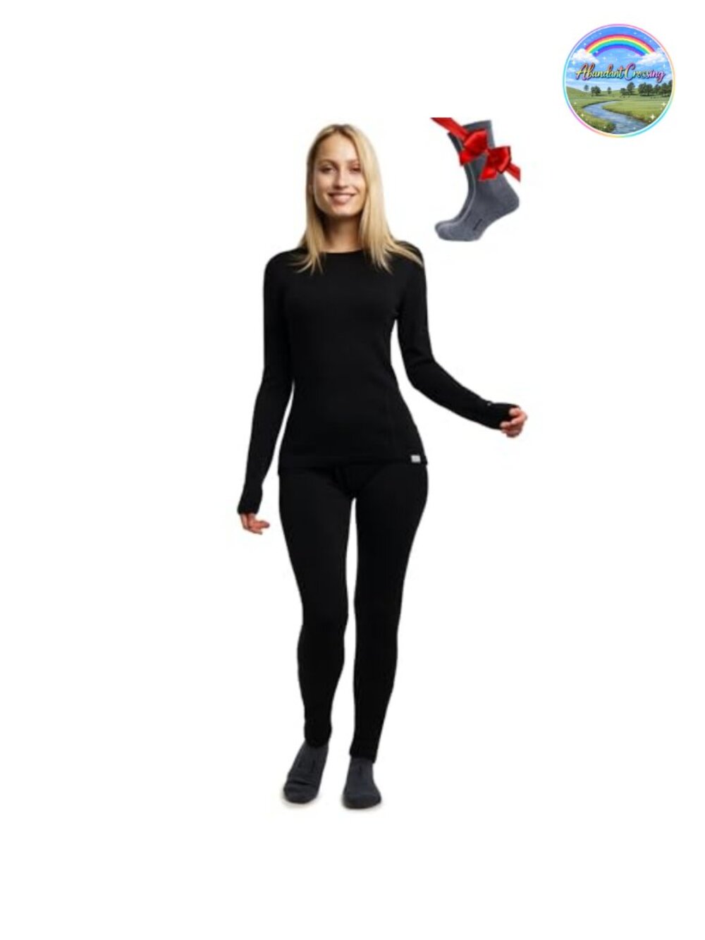 Merino Wool Base Layer Set Thermal Top Bottoms